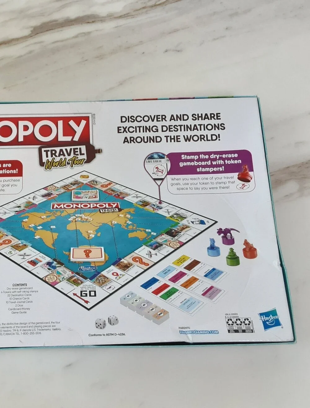 Hasbro MONOPOLY Travel World Tour Board Game